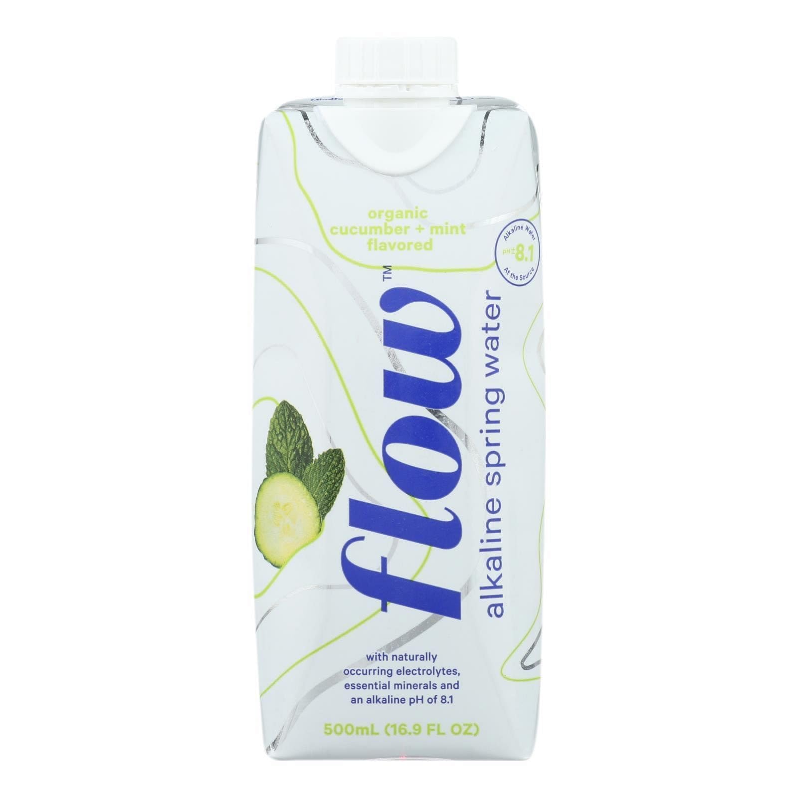 Amazon.com: Flow Water, Organic Cucumber Mint Spring Water, 16.9